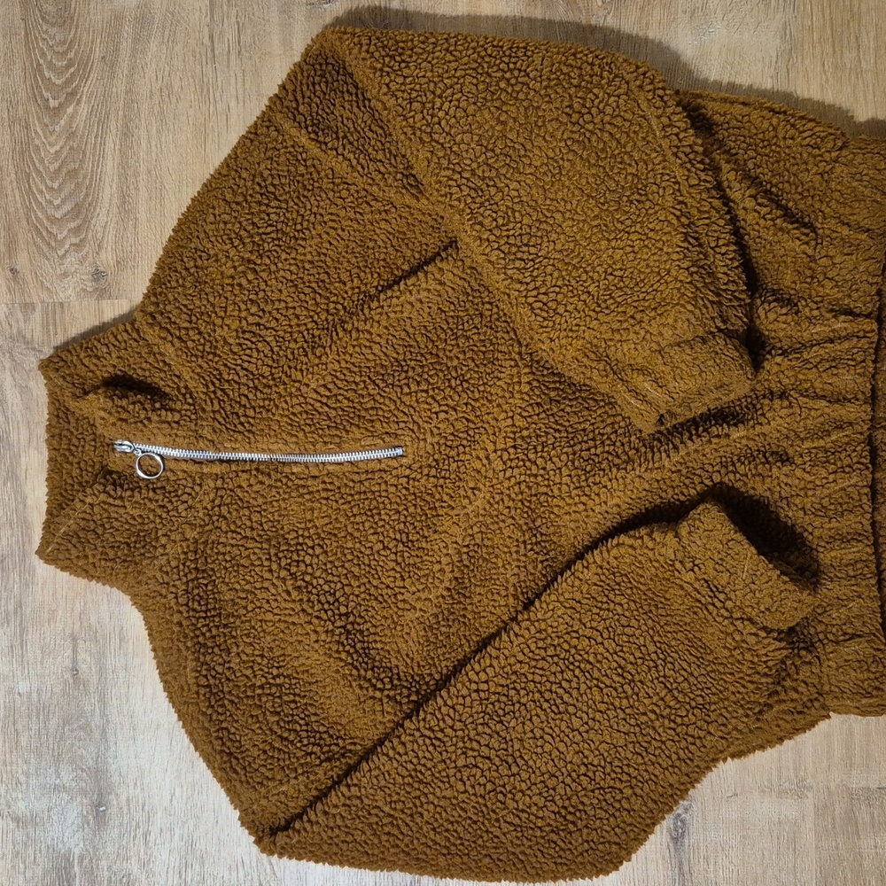 Ambiance Brown Outerwear Quarterzip Sweatshirt Size Small